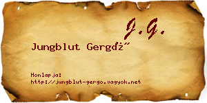 Jungblut Gergő névjegykártya