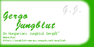 gergo jungblut business card
